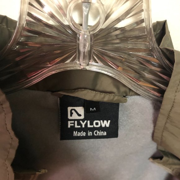 Flylow Mens Zip Up Jacket Windbreaker Green Red - Medium - Picture 3 of 6